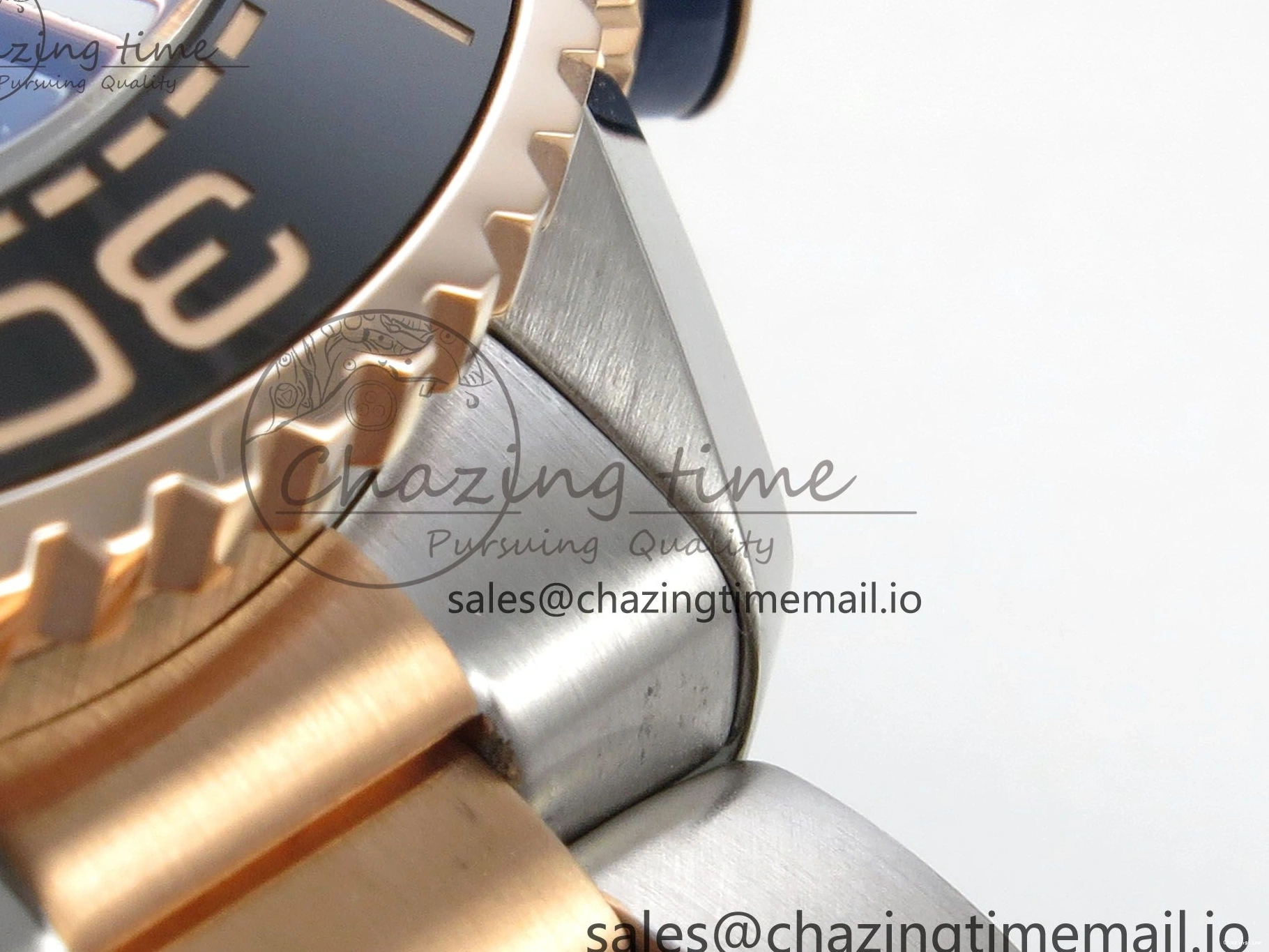 0328 Planet Ocean 600M Chrono SS VRF 1:1 Best Edition Black Bezel Blue Dial on RG SS Bracelet A Affordable 7648